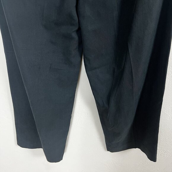 Madewell Slouchy‎ Straight Pants in Drapey Twill Black Trousers NS451 Size 0 P - Picture 7 of 13